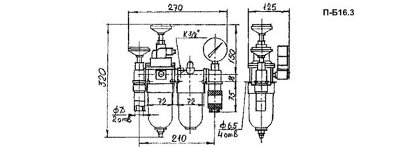 Размеры П-Б16.3